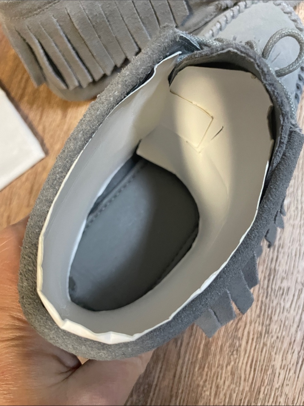 Yosi Samra Gray Suede Fringe Chukka Boots - Picture 8 of 13